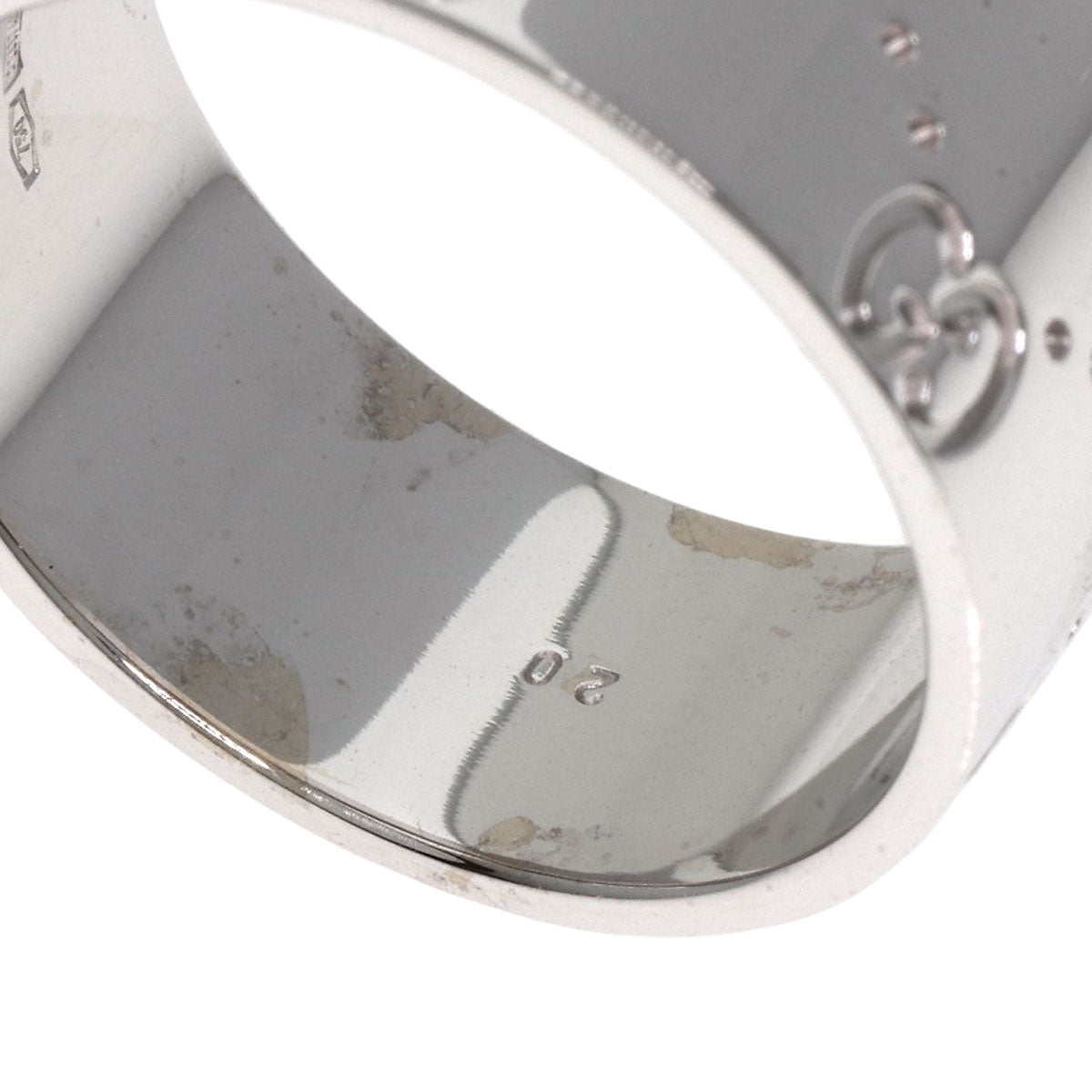GUCCI   Icon Wide #20 Ring  K18 White Gold unisex [Used]