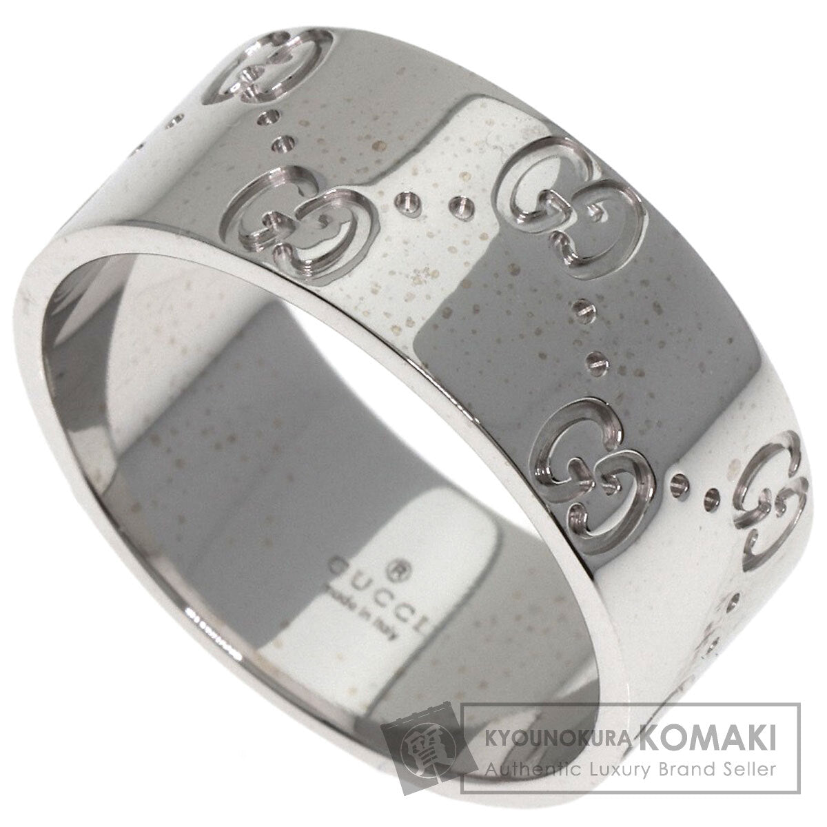GUCCI   Icon Wide #20 Ring  K18 White Gold unisex [Used]