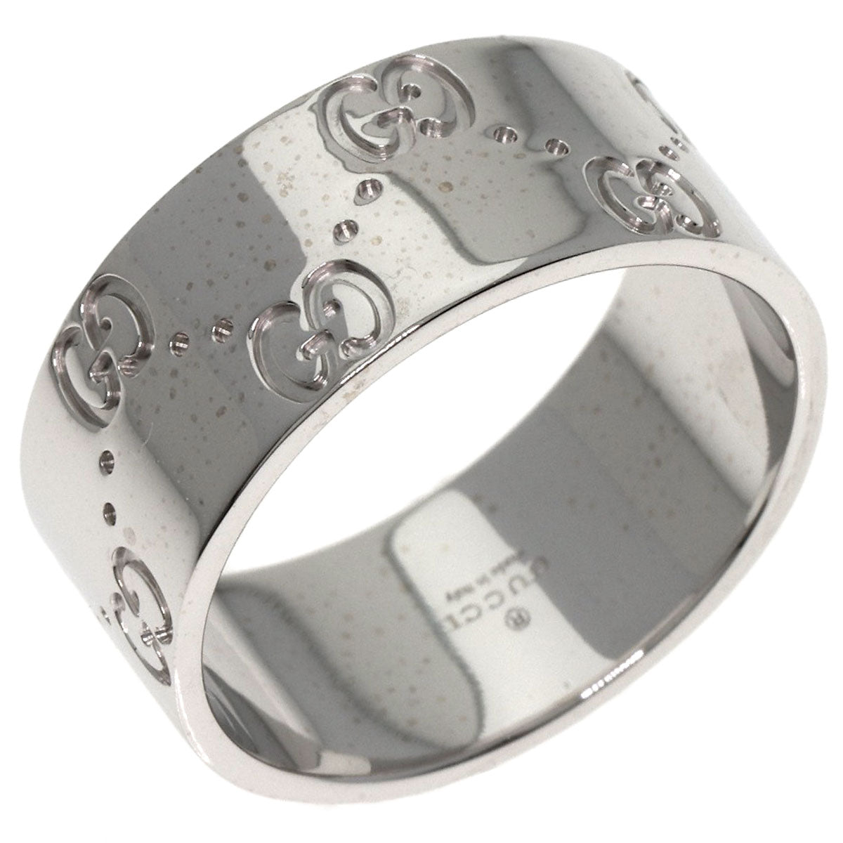 GUCCI   Icon Wide #20 Ring  K18 White Gold unisex [Used]