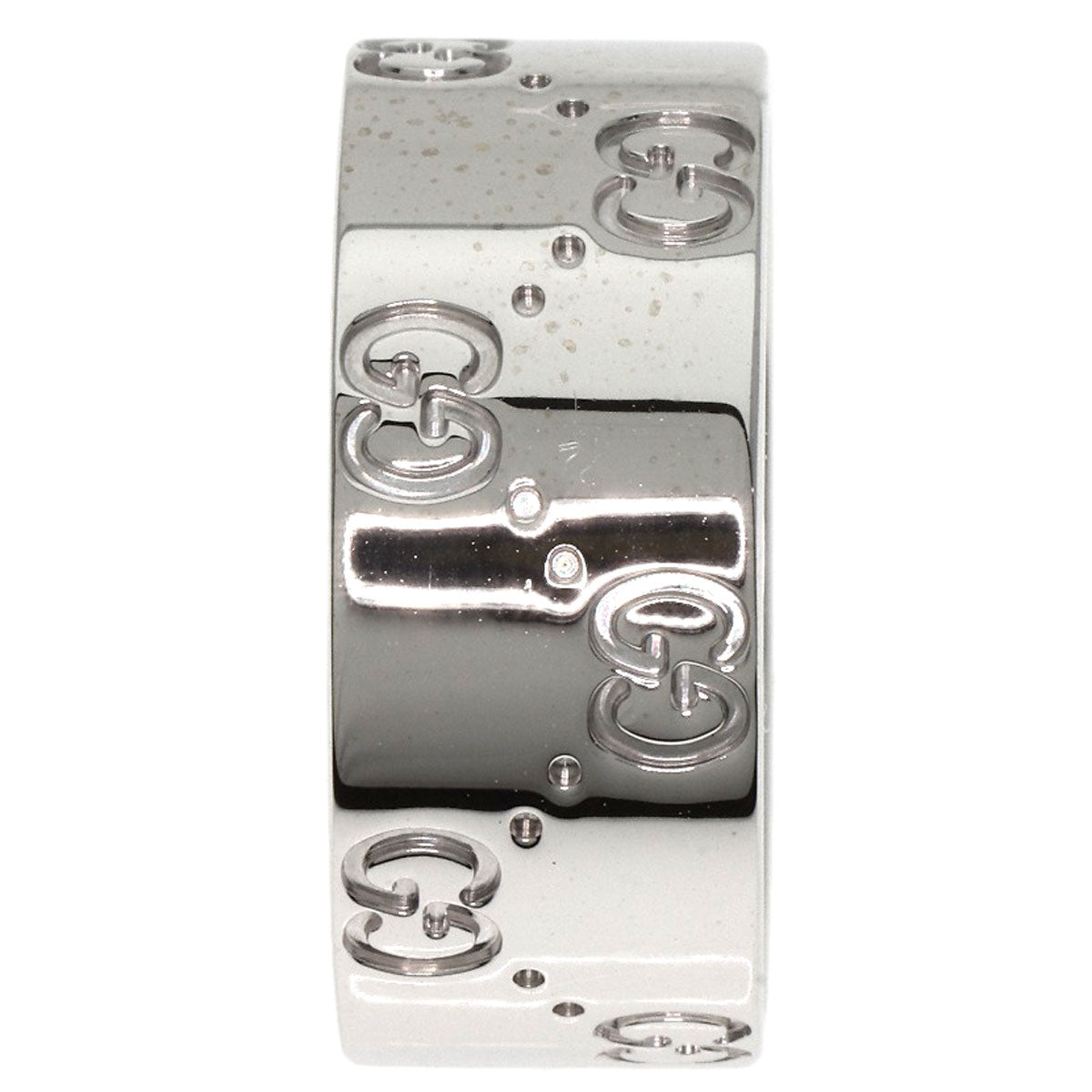 GUCCI   Icon Wide #20 Ring  K18 White Gold unisex [Used]