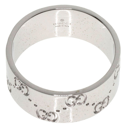GUCCI   Icon Wide #20 Ring  K18 White Gold unisex [Used]