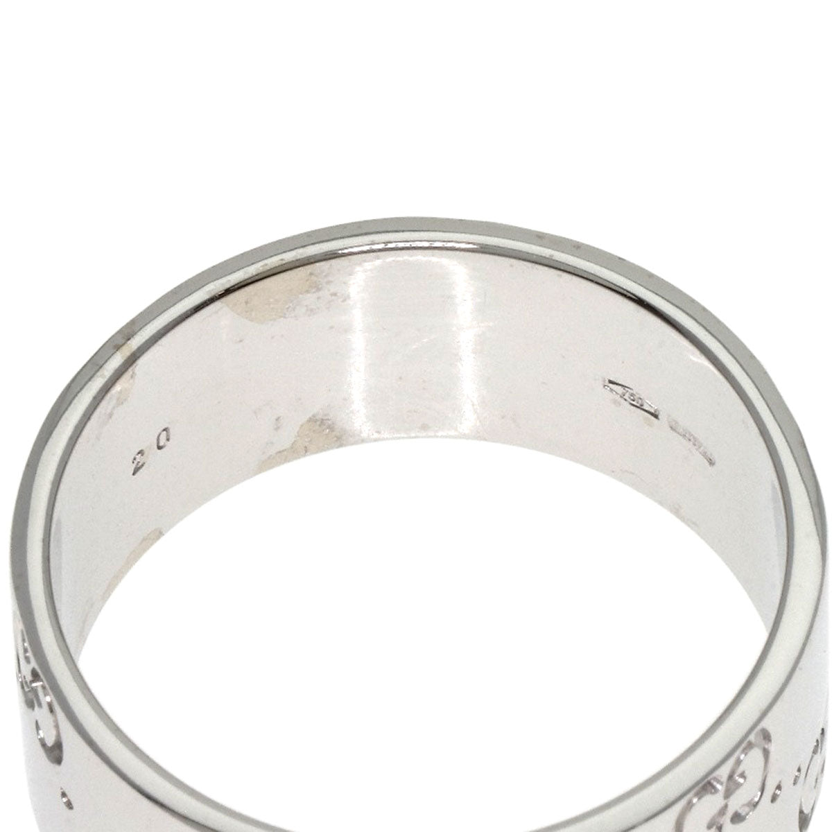 GUCCI   Icon Wide #20 Ring  K18 White Gold unisex [Used]