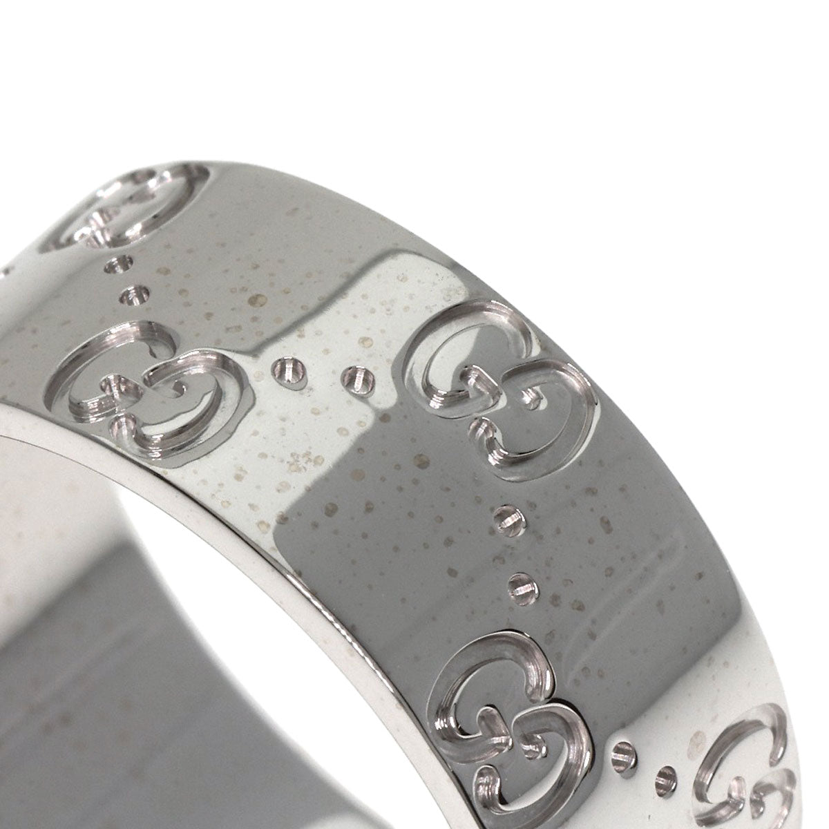 GUCCI   Icon Wide #20 Ring  K18 White Gold unisex [Used]
