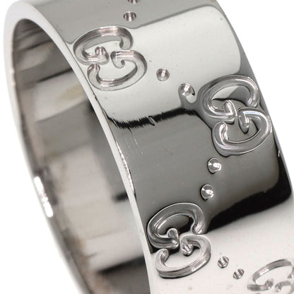 GUCCI   Icon Wide #20 Ring  K18 White Gold unisex [Used]