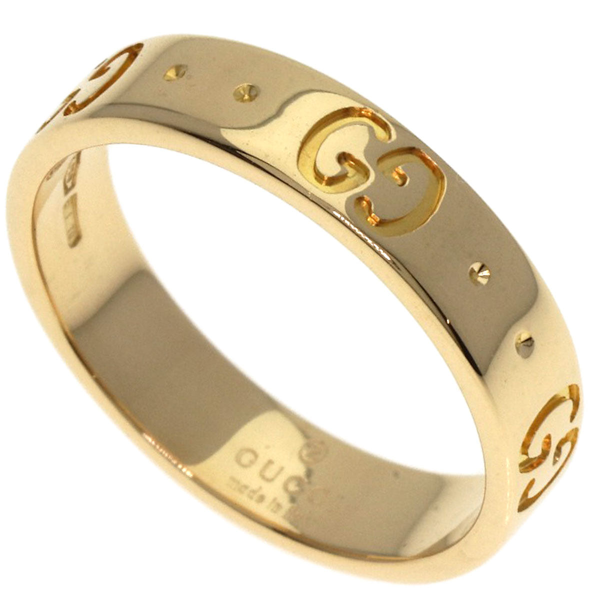 GUCCI アイコン #8 Ring K18 Yellow Gold Ladies [Used]