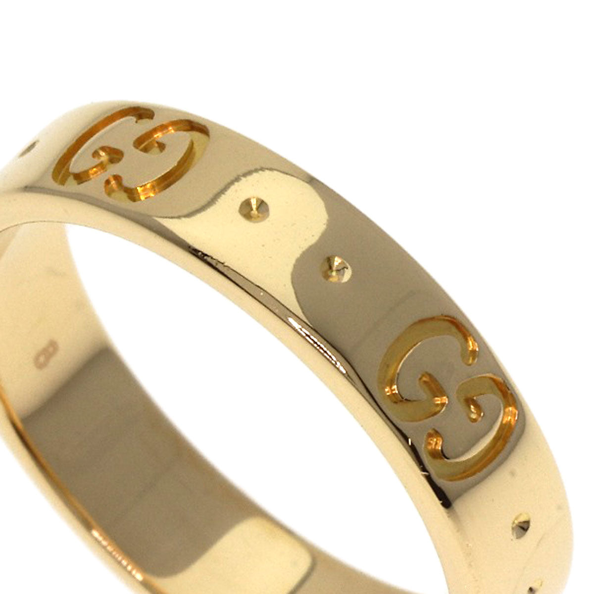 GUCCI アイコン #8 Ring K18 Yellow Gold Ladies [Used]
