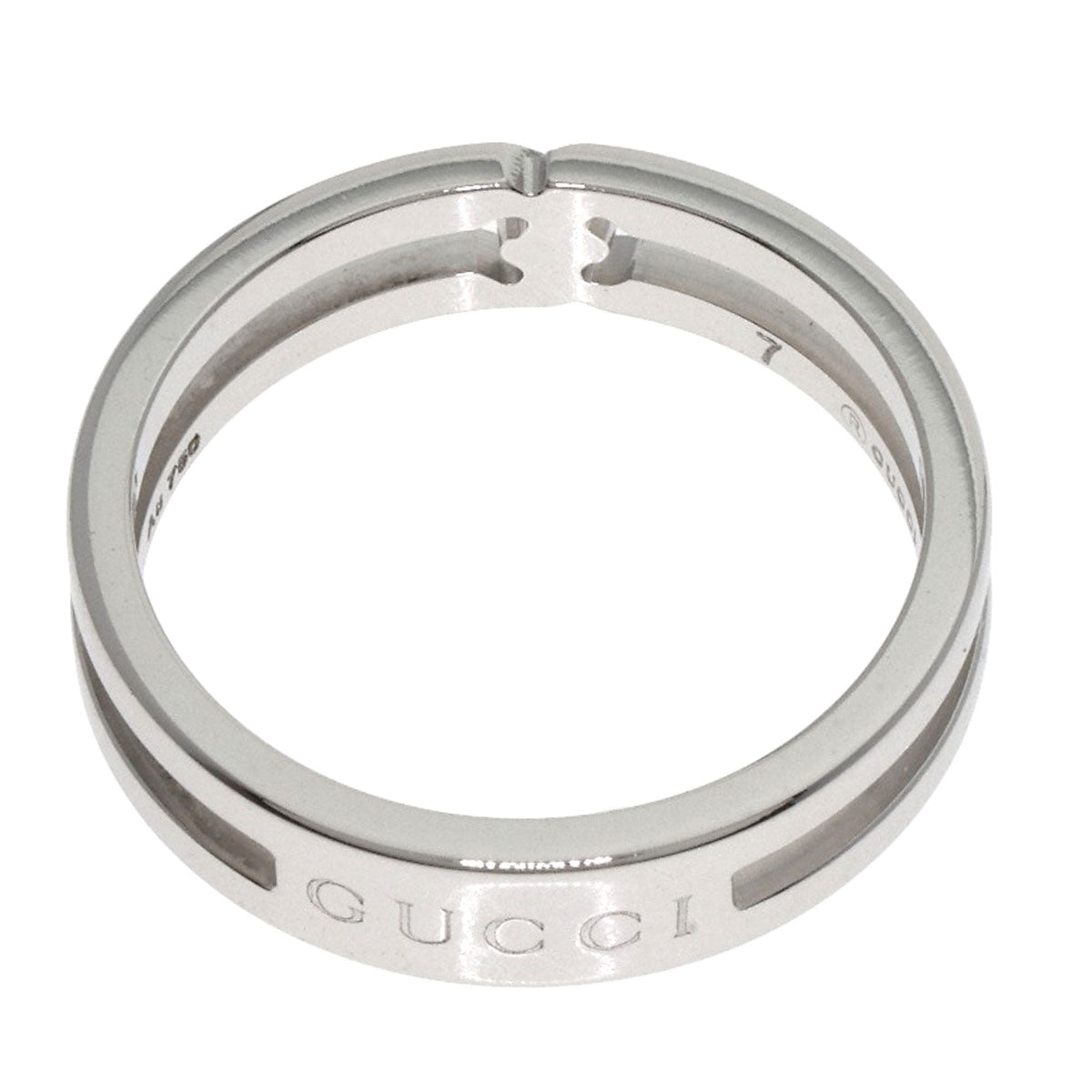 GUCCI Infinity #7 Ring K18 White Gold Ladies [Used]