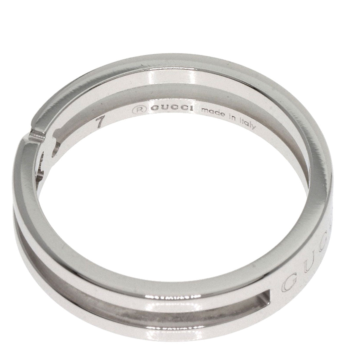 GUCCI Infinity #7 Ring K18 White Gold Ladies [Used]