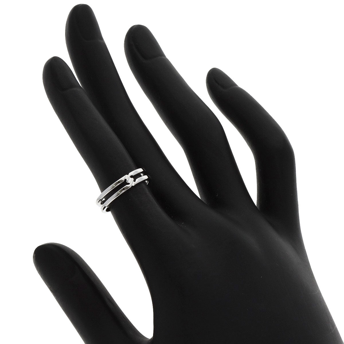 GUCCI Infinity #7 Ring K18 White Gold Ladies [Used]