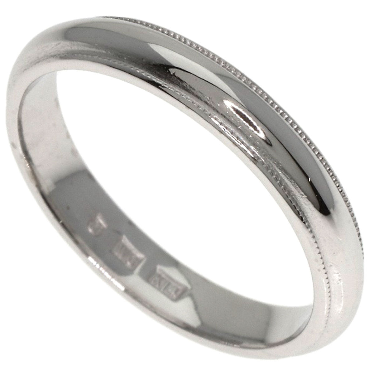 MIKIMOTO Milgrain Marriage Ring K14 White Gold Ladies [Used]