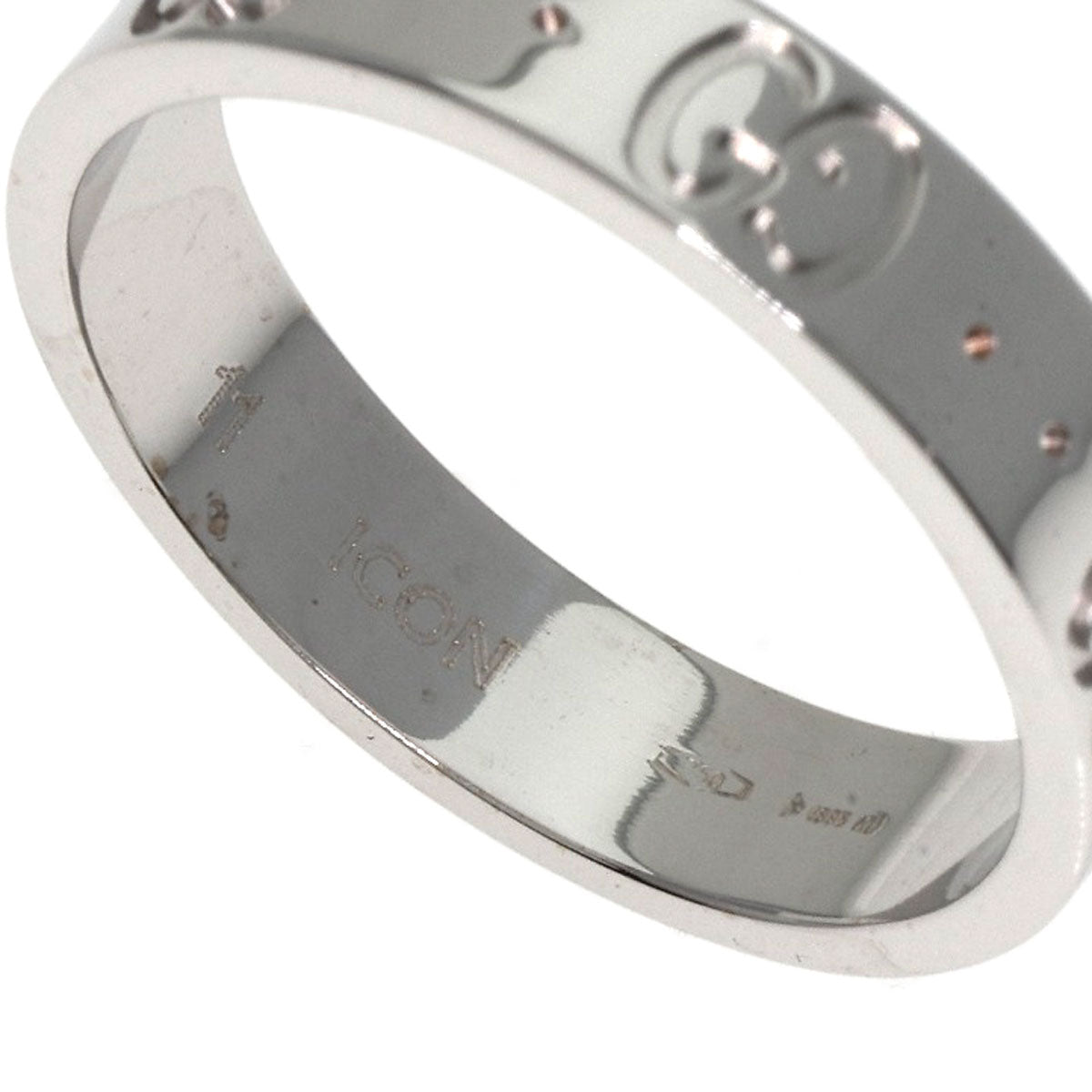 GUCCI Icon # 11 Ring K18 White Gold Ladies [Used]