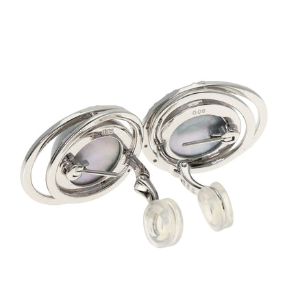 TASAKI Mabe Pearl 6P Diamond Earring K18 White Gold Ladies [Used]