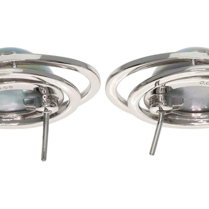 TASAKI Mabe Pearl 6P Diamond Earring K18 White Gold Ladies [Used]