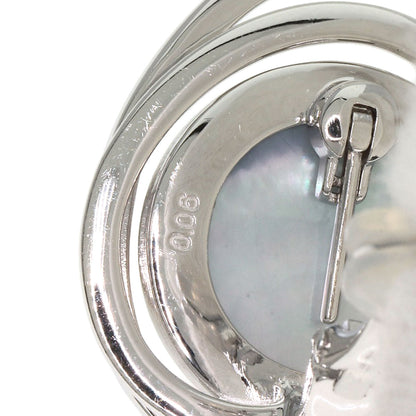 TASAKI Mabe Pearl 6P Diamond Earring K18 White Gold Ladies [Used]