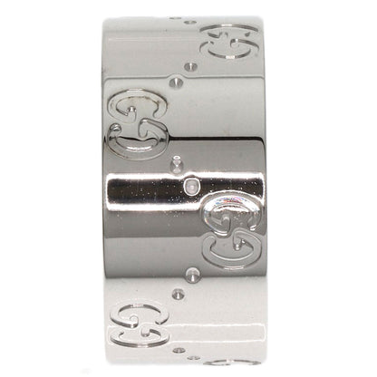 GUCCI GG Icon Wide #13 Ring K18 White Gold Ladies [Used]