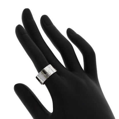 GUCCI GG Icon Wide #13 Ring K18 White Gold Ladies [Used]