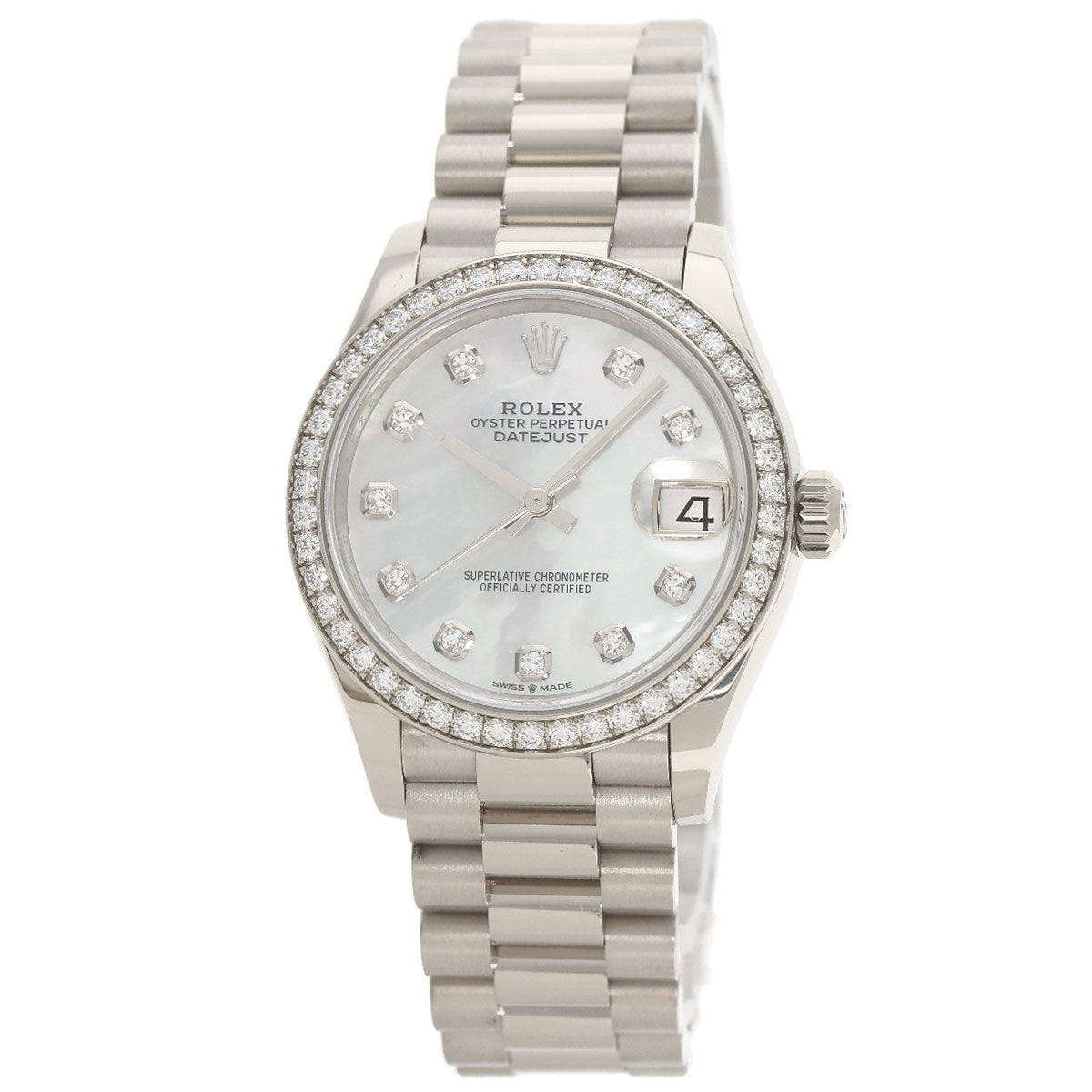 ROLEX Datejust 31 Bezel 10P Diamond Watches 278289RBR K18 White Gold/K18 White Gold Boys