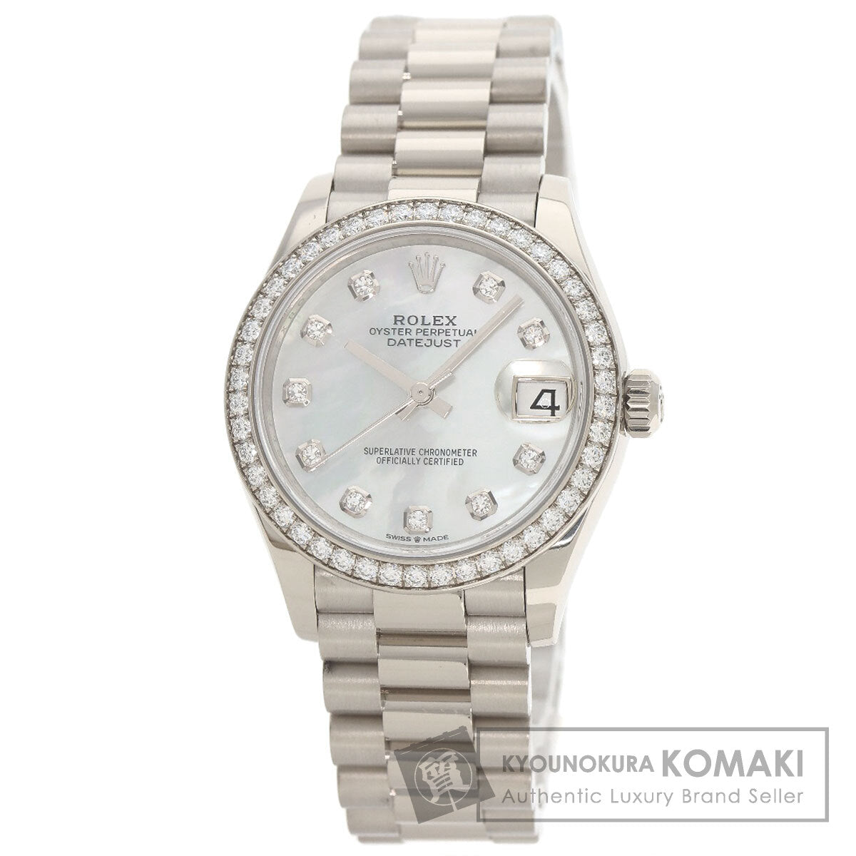 ROLEX Datejust 31 Bezel 10P Diamond Watches 278289RBR K18 White Gold/K18 White Gold Boys