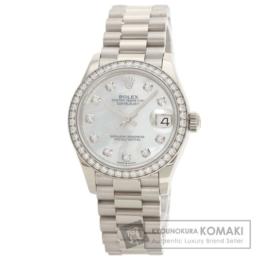 ROLEX Datejust 31 Bezel 10P Diamond Watches 278289RBR K18 White Gold/K18 White Gold Boys