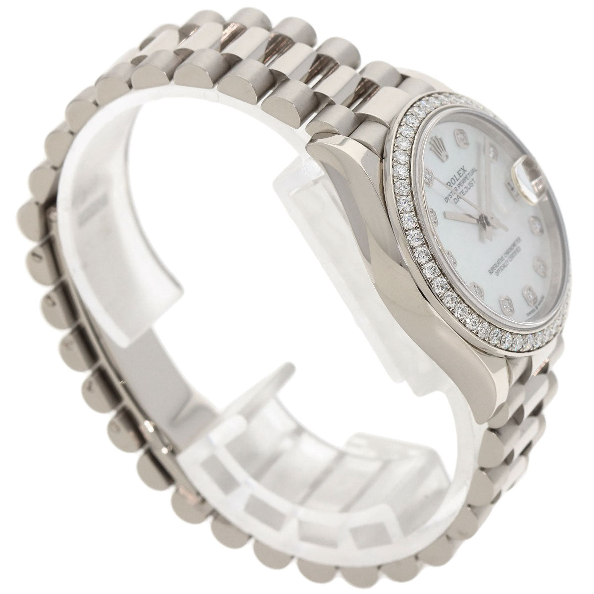 ROLEX Datejust 31 Bezel 10P Diamond Watches 278289RBR K18 White Gold/K18 White Gold Boys