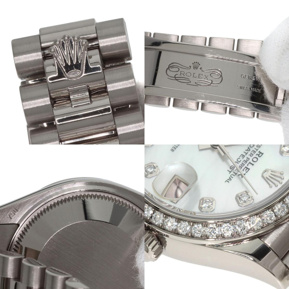 ROLEX Datejust 31 Bezel 10P Diamond Watches 278289RBR K18 White Gold/K18 White Gold Boys