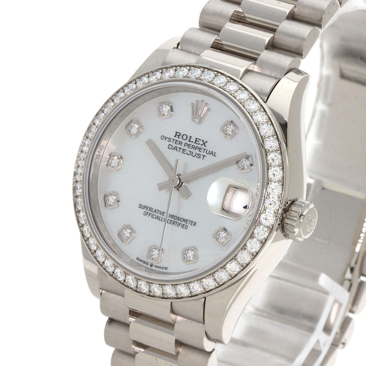 ROLEX Datejust 31 Bezel 10P Diamond Watches 278289RBR K18 White Gold/K18 White Gold Boys