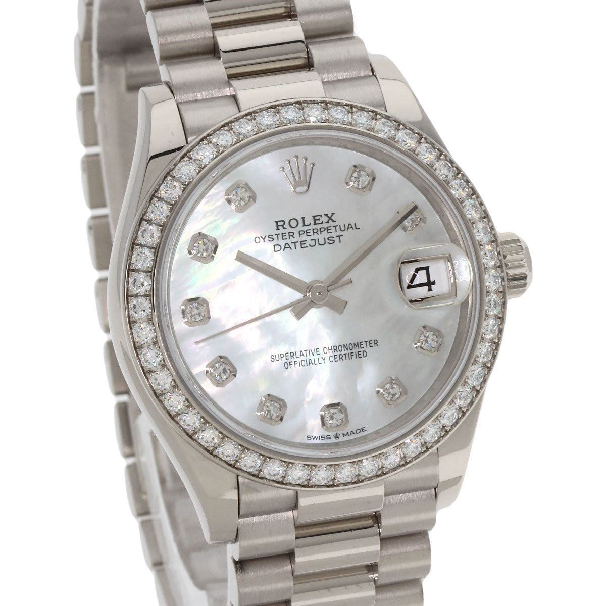 ROLEX Datejust 31 Bezel 10P Diamond Watches 278289RBR K18 White Gold/K18 White Gold Boys