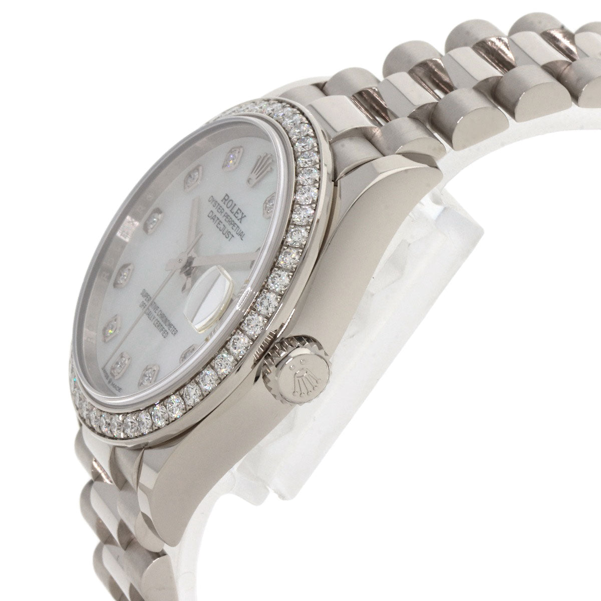 ROLEX Datejust 31 Bezel 10P Diamond Watches 278289RBR K18 White Gold/K18 White Gold Boys