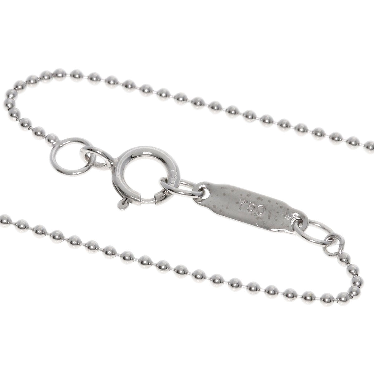 TIFFANY&Co. 1837 Circle 7P Diamond Necklace K18 White Gold Ladies [Used]