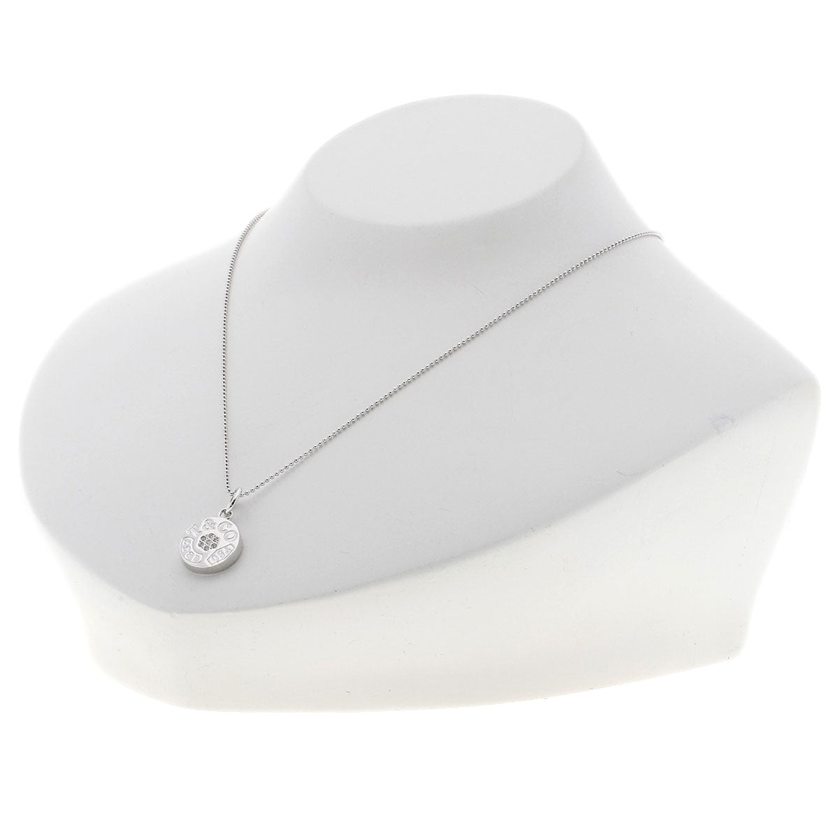 TIFFANY&Co. 1837 Circle 7P Diamond Necklace K18 White Gold Ladies [Used]