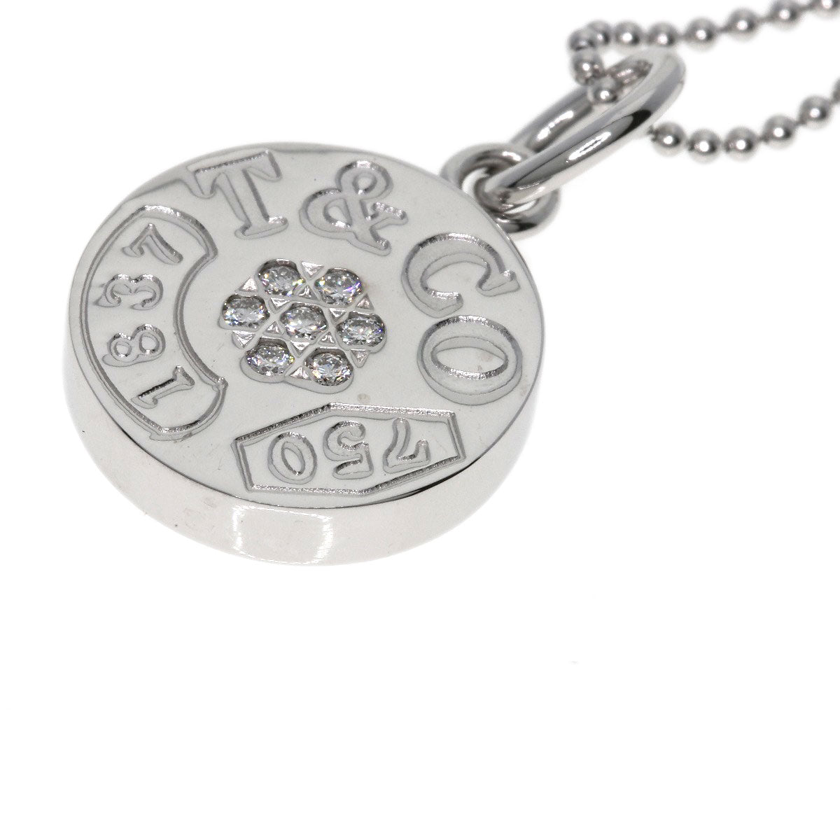 TIFFANY&Co. 1837 Circle 7P Diamond Necklace K18 White Gold Ladies [Used]