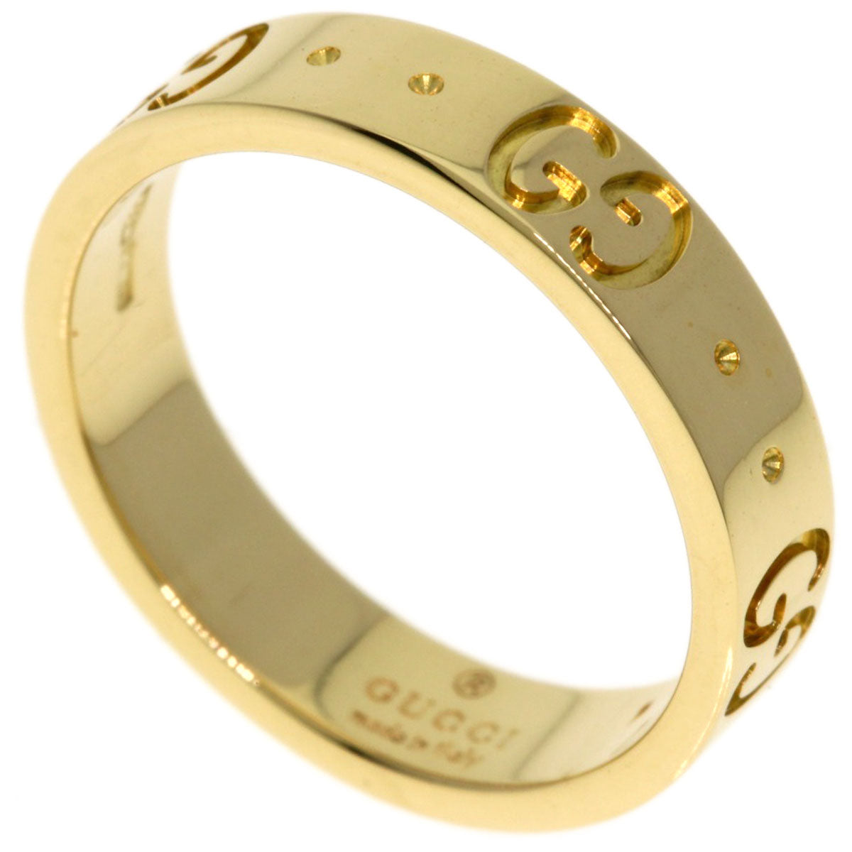 GUCCI Icon Ring #7 Ring K18 Yellow Gold Ladies [Used]