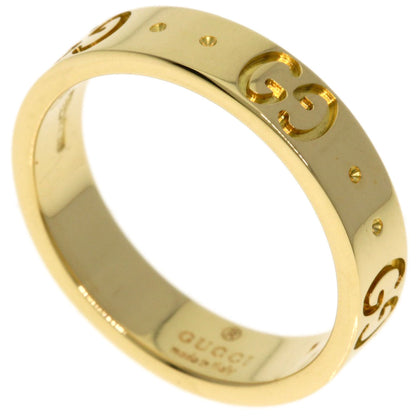 GUCCI Icon Ring #7 Ring K18 Yellow Gold Ladies [Used]