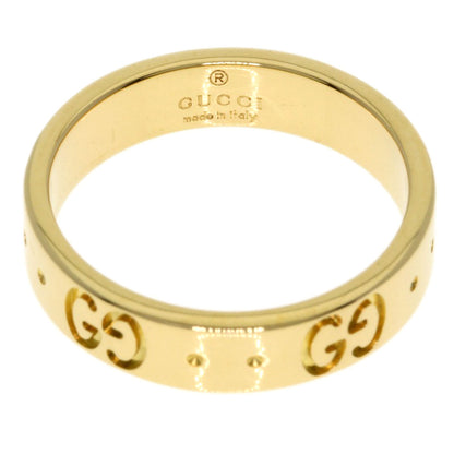 GUCCI Icon Ring #7 Ring K18 Yellow Gold Ladies [Used]