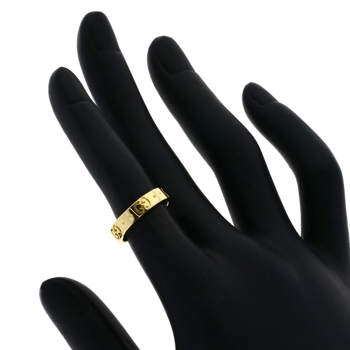 GUCCI Icon Ring #7 Ring K18 Yellow Gold Ladies [Used]