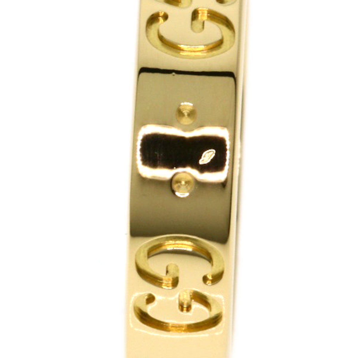 GUCCI Icon Ring #7 Ring K18 Yellow Gold Ladies [Used]