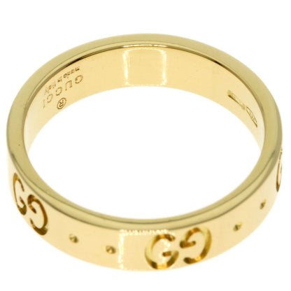 GUCCI Icon Ring #7 Ring K18 Yellow Gold Ladies [Used]
