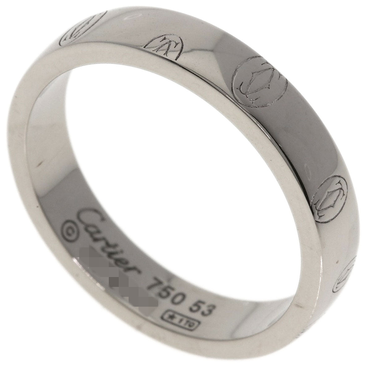 CARTIER Happy birthday # 53 Ring K18 White Gold Ladies [Used]