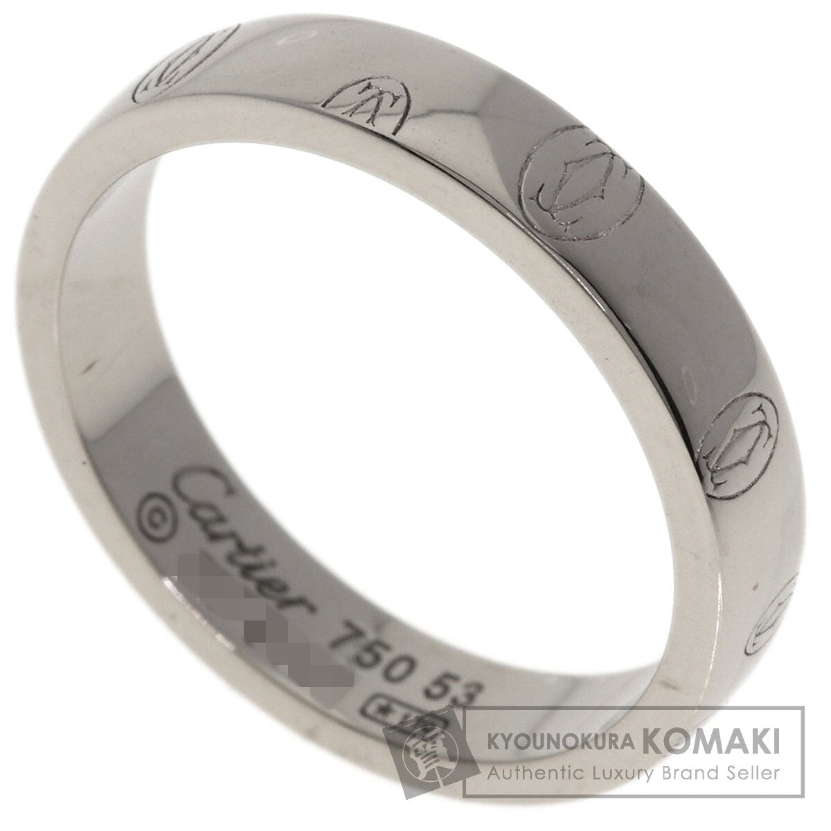 CARTIER Happy birthday # 53 Ring K18 White Gold Ladies [Used]