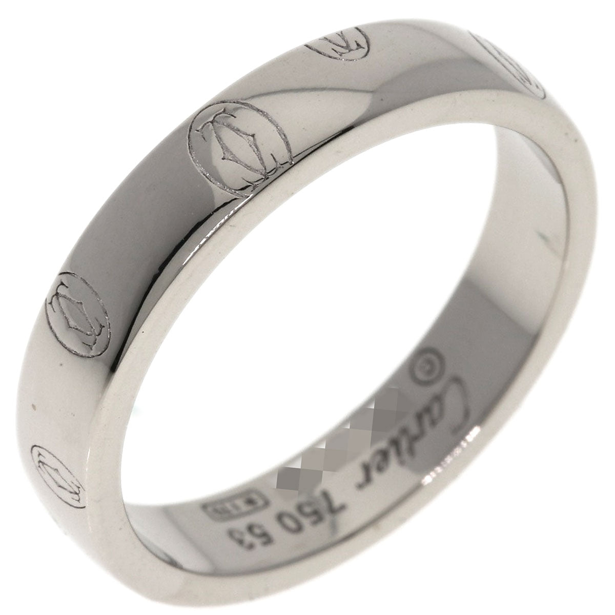 CARTIER Happy birthday # 53 Ring K18 White Gold Ladies [Used]