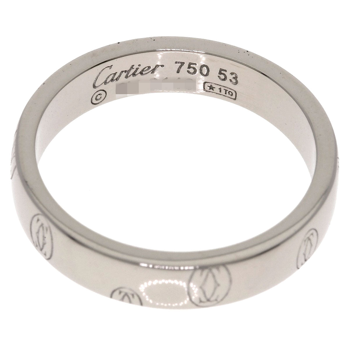 CARTIER Happy birthday # 53 Ring K18 White Gold Ladies [Used]