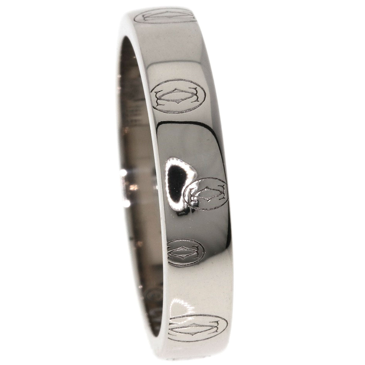 CARTIER Happy birthday # 53 Ring K18 White Gold Ladies [Used]
