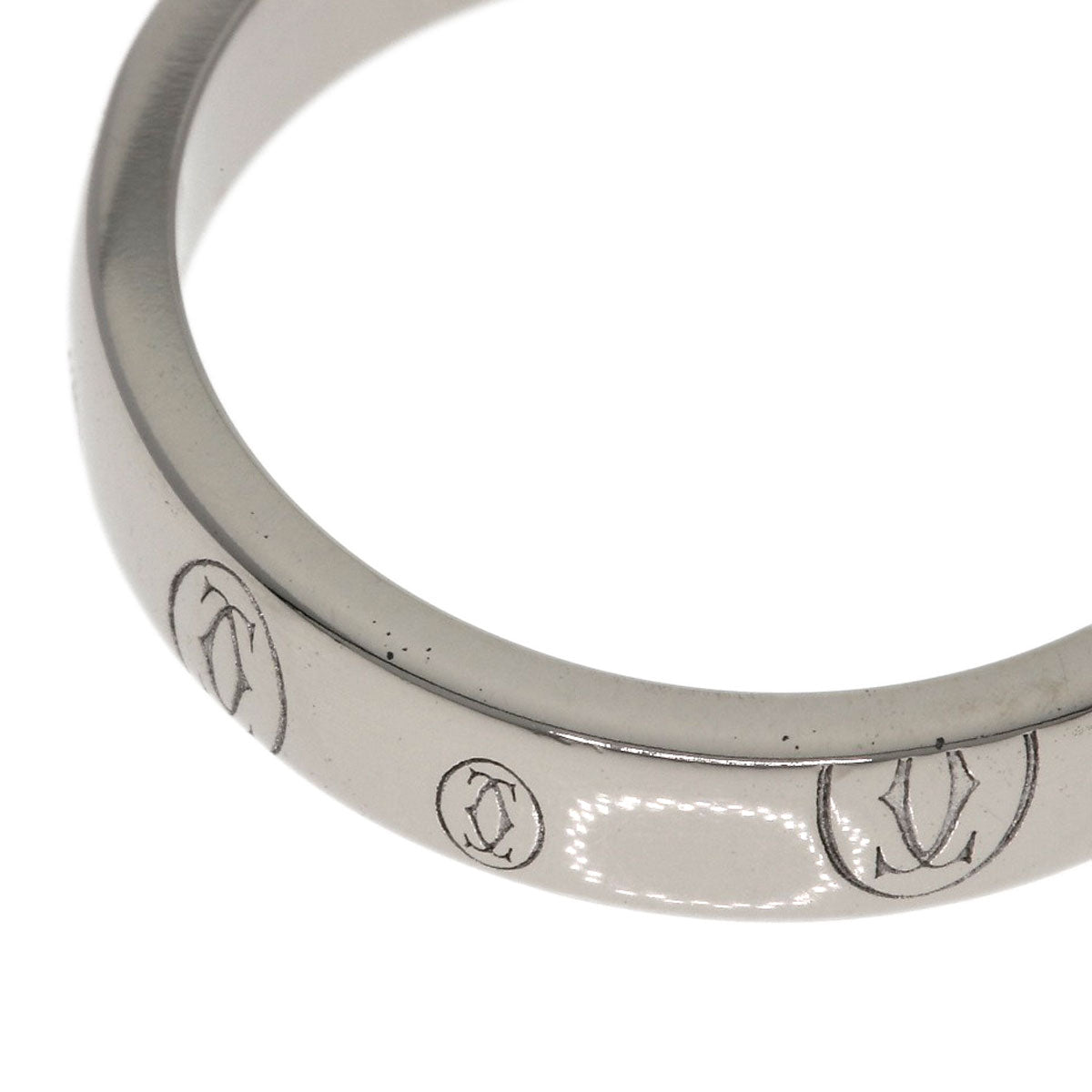 CARTIER Happy birthday # 53 Ring K18 White Gold Ladies [Used]