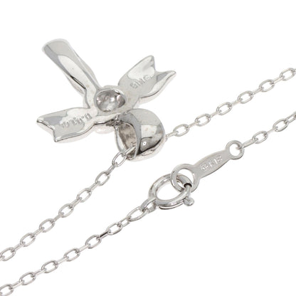 MIKIMOTO Cross diamond Necklace K18 White Gold Ladies [Used]