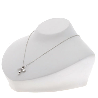 MIKIMOTO Cross diamond Necklace K18 White Gold Ladies [Used]