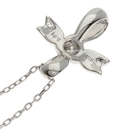 MIKIMOTO Cross diamond Necklace K18 White Gold Ladies [Used]