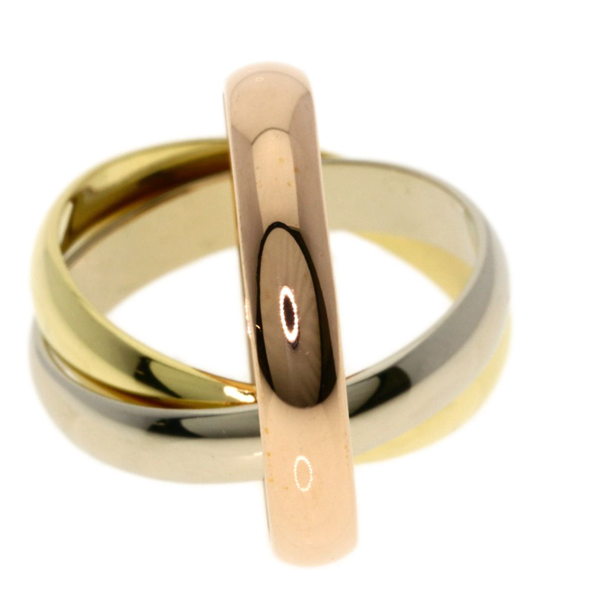 CARTIER Trinity #50 Ring K18 Yellow Gold 18K Pink GoldLadies [Used]