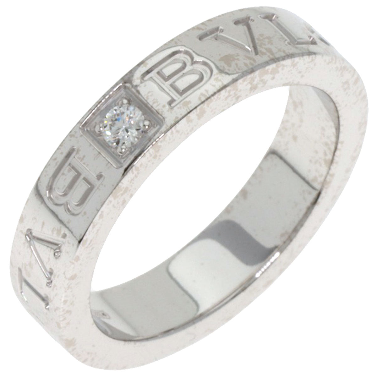 BVLGARI Double logo Diamond Ring K18 White Gold Ladies [Used]