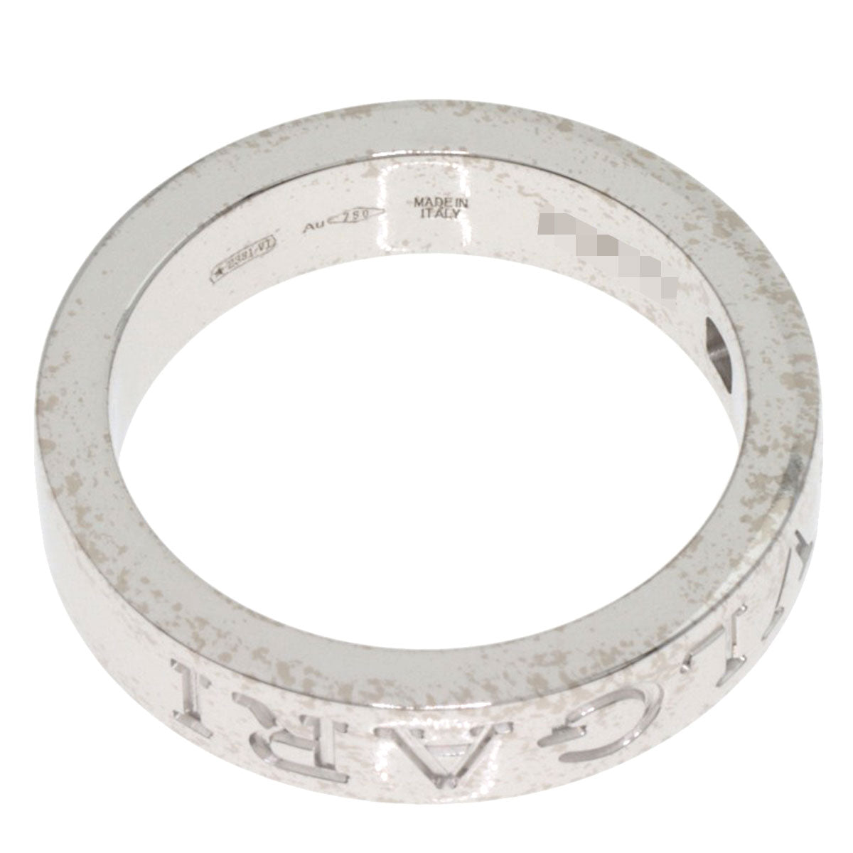 BVLGARI Double logo Diamond Ring K18 White Gold Ladies [Used]