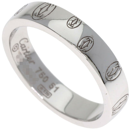 CARTIER Happy Birthday #51 Ring K18 White Gold Ladies [Used]